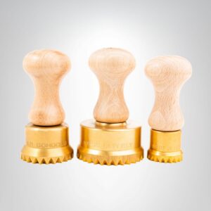 Pasta-Stempel rund aus Messing