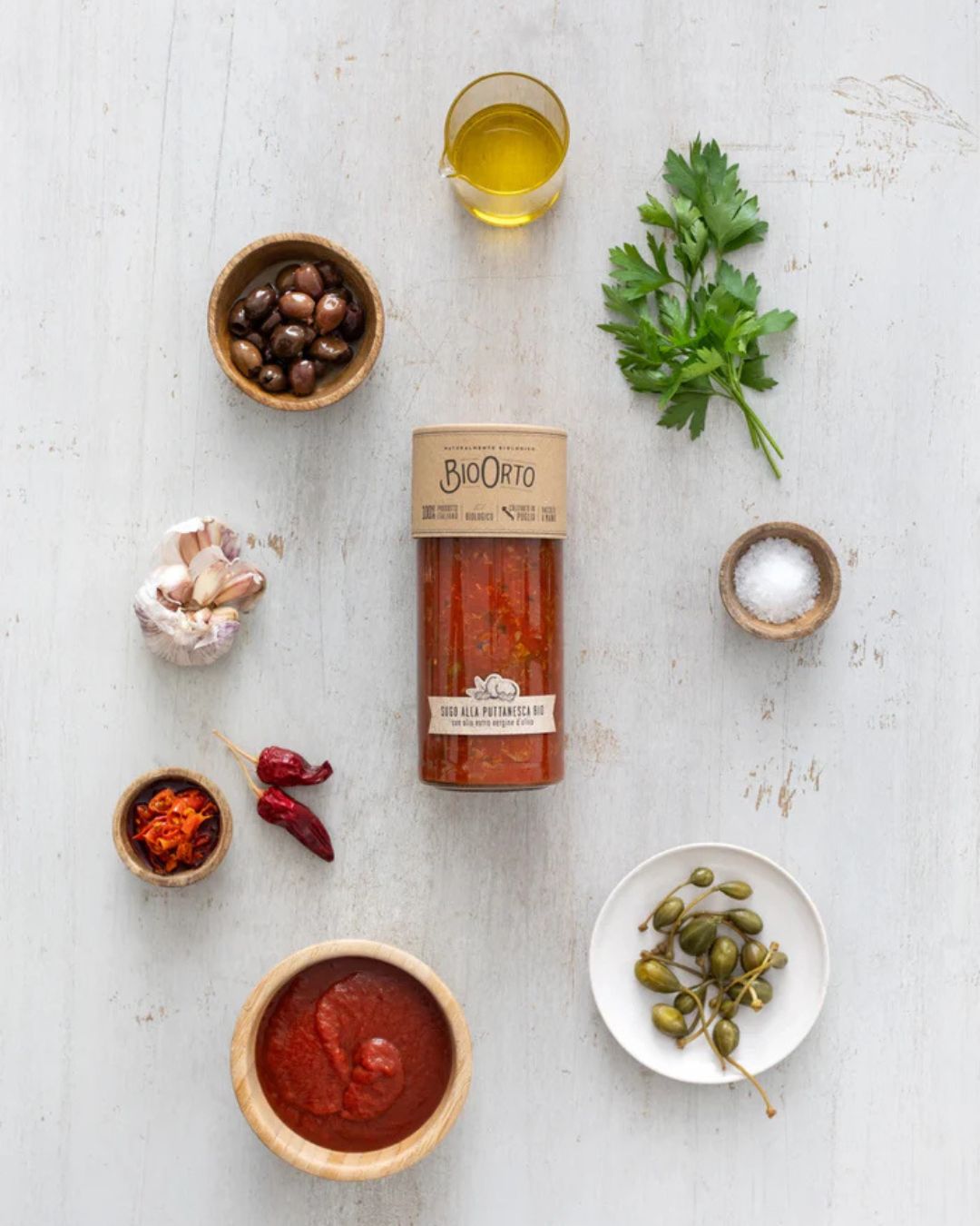 Bio Sugo Pomodoro mit Oliven und Kapern – Bild 3